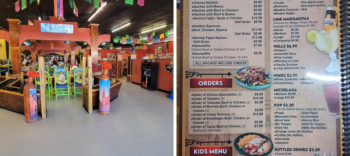 El A De Oros Menu